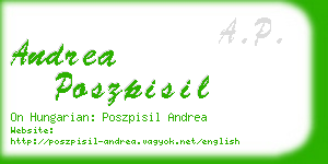 andrea poszpisil business card